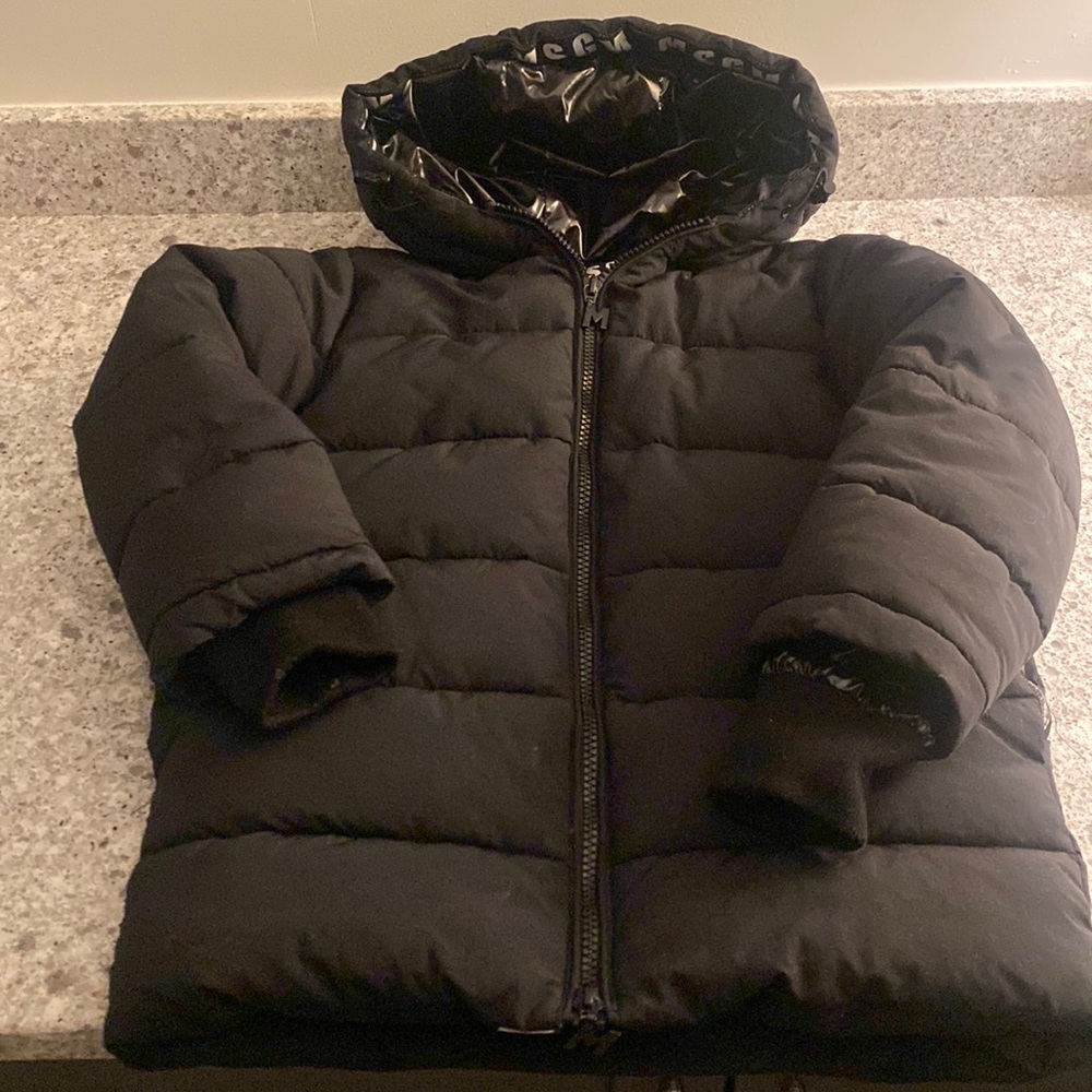 MSGM boys padded black puffer coat